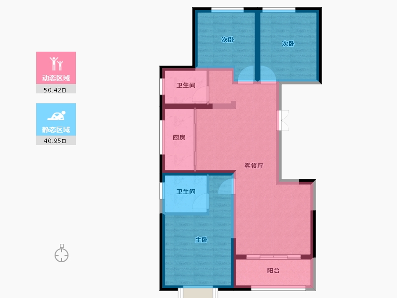 甘肃省-兰州市-嘉盛嘉和园-81.03-户型库-动静分区