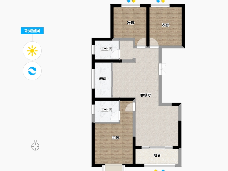 甘肃省-兰州市-嘉盛嘉和园-81.03-户型库-采光通风