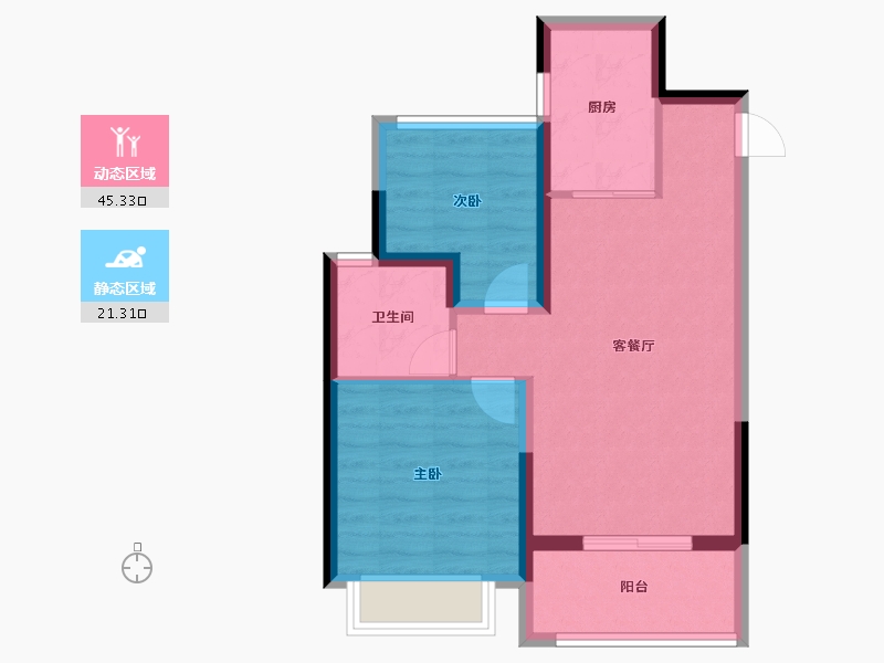 江苏省-苏州市-天誉名邸-59.20-户型库-动静分区