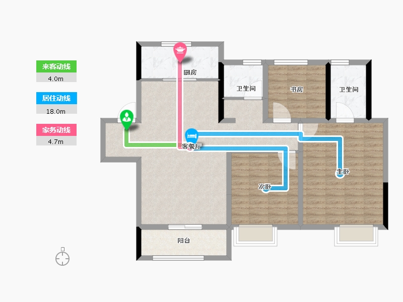 山东省-济南市-中建蔚蓝之城-103.28-户型库-动静线