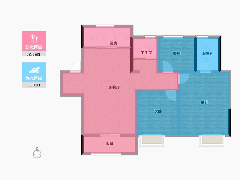 山东省-济南市-中建蔚蓝之城-103.28-户型库-动静分区