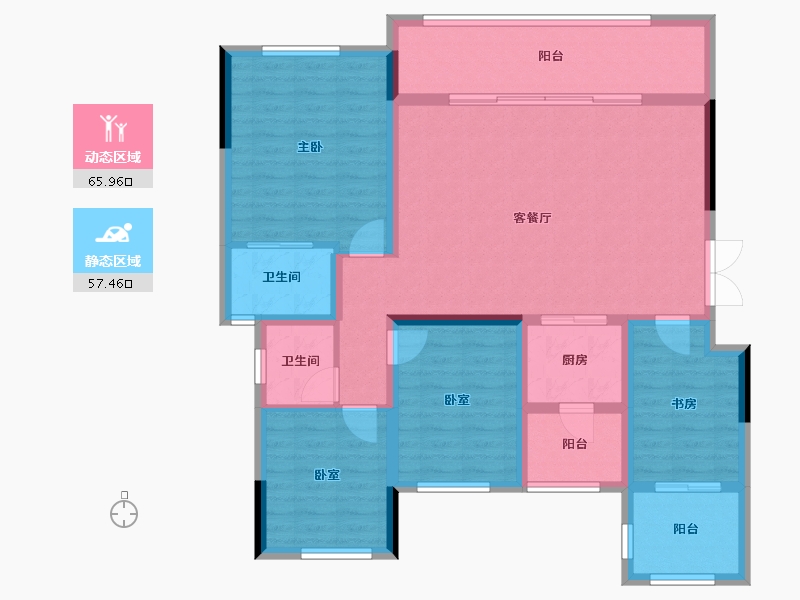 贵州省-黔南布依族苗族自治州-中铁国际生态城白晶谷&逸昱-110.55-户型库-动静分区