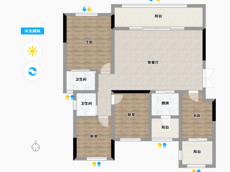 贵州省-黔南布依族苗族自治州-中铁国际生态城白晶谷&逸昱-110.55-户型库-采光通风