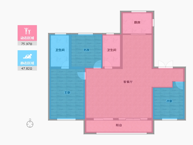 辽宁省-沈阳市-永同昌西江月-112.25-户型库-动静分区