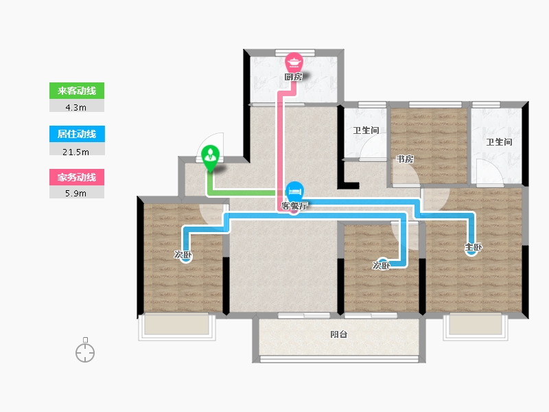 山东省-济南市-中建蔚蓝之城-110.41-户型库-动静线