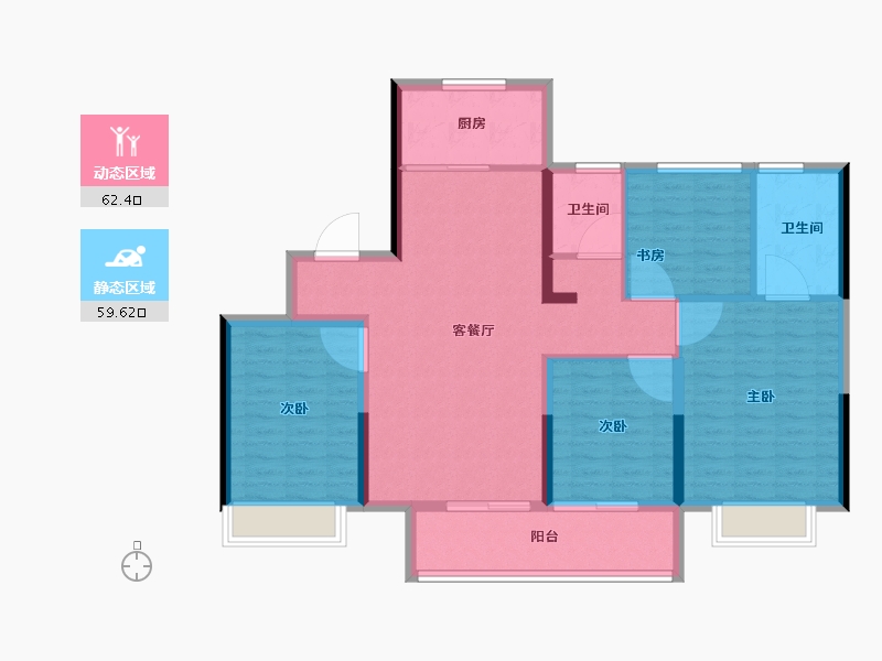 山东省-济南市-中建蔚蓝之城-110.41-户型库-动静分区