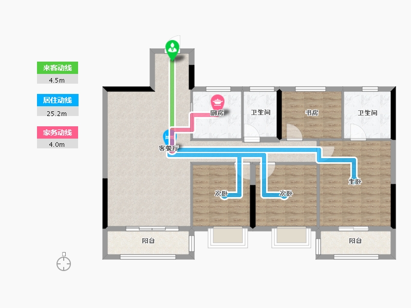 贵州省-贵阳市-佳源贵阳印象-105.04-户型库-动静线