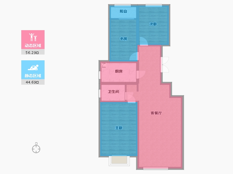 新疆维吾尔自治区-阿克苏地区-华夏名筑-102.08-户型库-动静分区