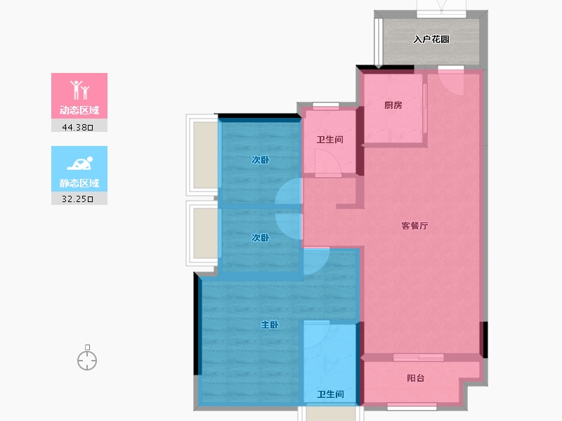 广东省-广州市-大壮名城-72.42-户型库-动静分区