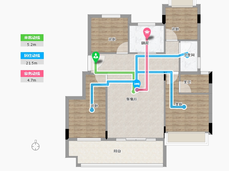 福建省-泉州市-力高万顺君樽府-99.41-户型库-动静线