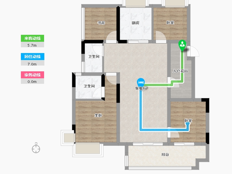 广东省-佛山市-保利紫山-88.79-户型库-动静线