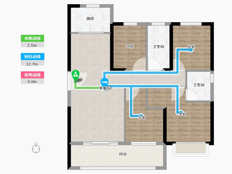 福建省-泉州市-中骏丽景府二期-103.20-户型库-动静线