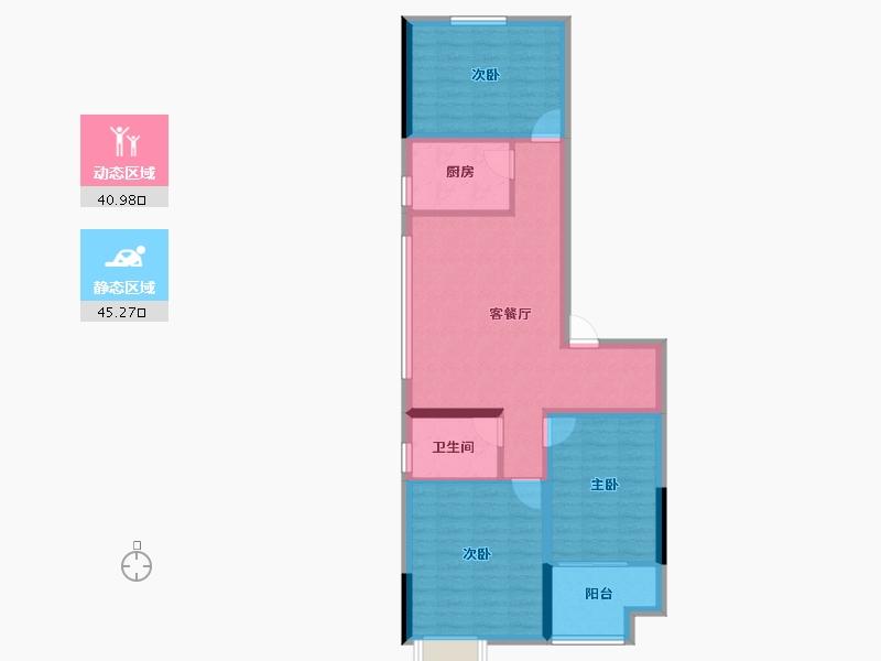 山东省-济南市-三庆明湖里-76.80-户型库-动静分区