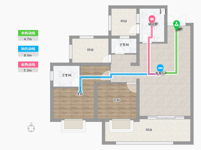 贵州省-贵阳市-中铁阅山湖-89.76-户型库-动静线