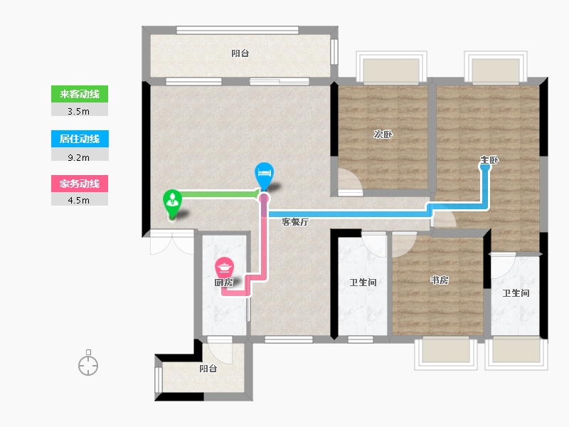 贵州省-贵阳市-中铁阅山湖-99.20-户型库-动静线