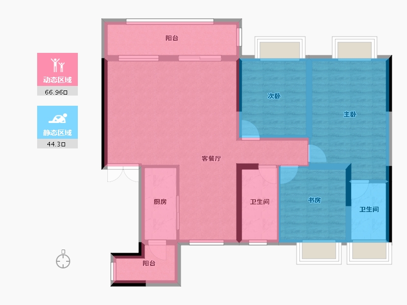 贵州省-贵阳市-中铁阅山湖-99.20-户型库-动静分区