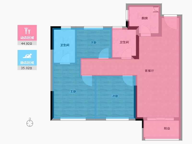 福建省-泉州市-​世茂摩天城-71.20-户型库-动静分区