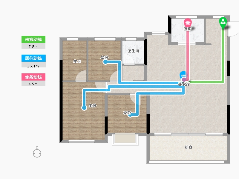 福建省-泉州市-中南玺樾-132.37-户型库-动静线