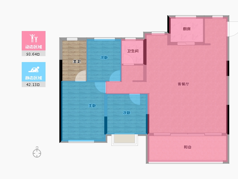 福建省-泉州市-中南玺樾-132.37-户型库-动静分区