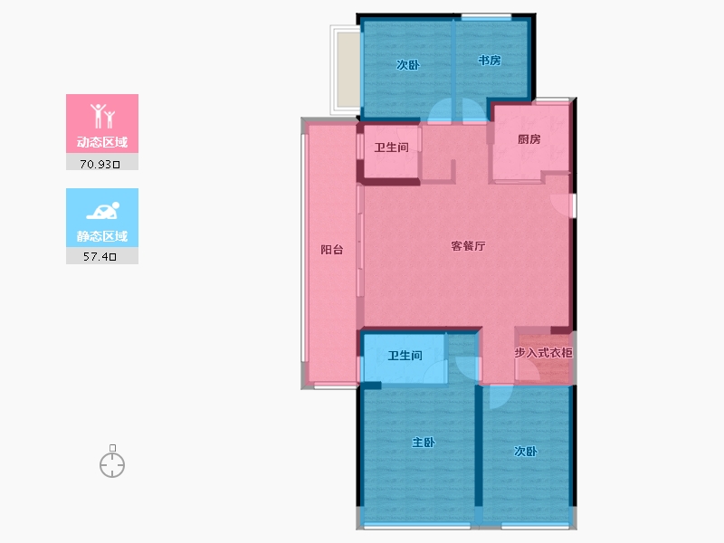 河南省-郑州市-美盛·金水印-115.15-户型库-动静分区