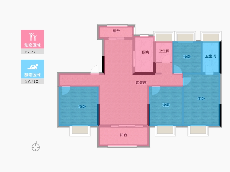 贵州省-贵阳市-息烽碧桂园-112.32-户型库-动静分区