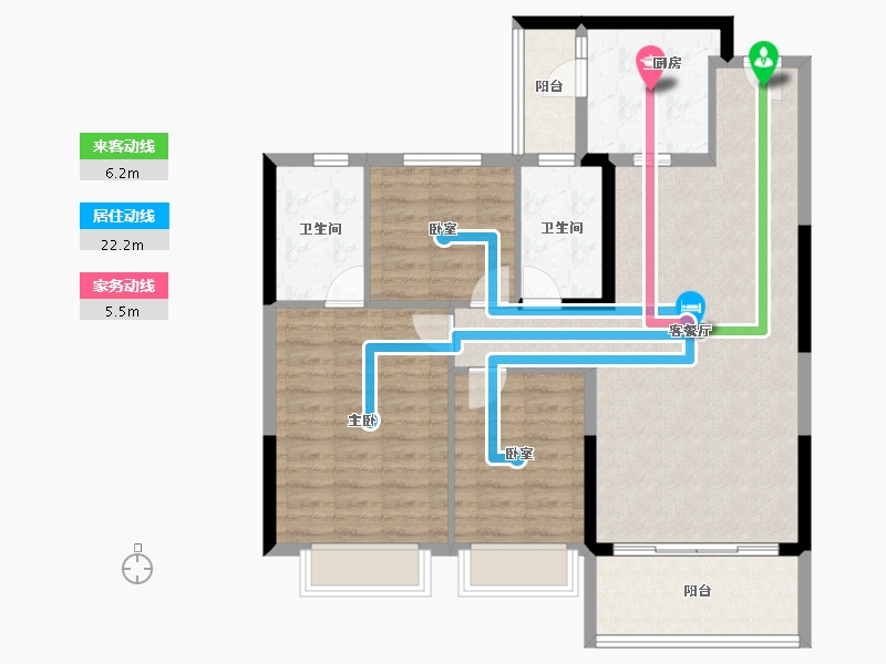 河南省-郑州市-郑州恒大养生谷-98.96-户型库-动静线