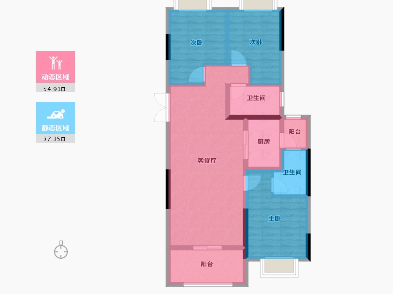 贵州省-贵阳市-广大城-82.40-户型库-动静分区