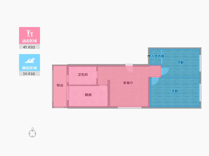 黑龙江省-鹤岗市-滨河北 -85.00-户型库-动静分区