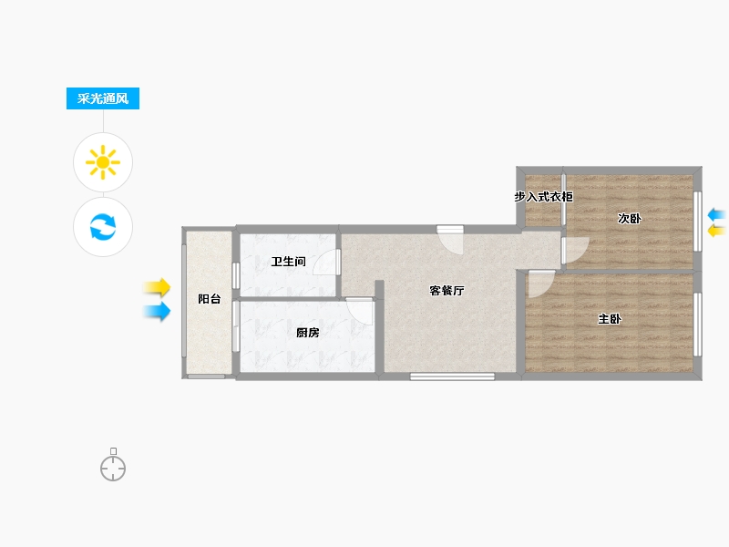 黑龙江省-鹤岗市-滨河北 -85.00-户型库-采光通风