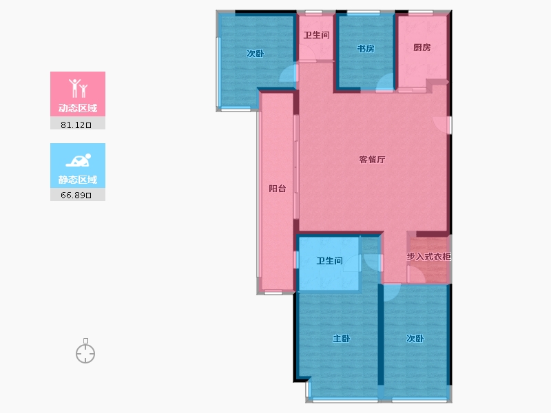 河南省-郑州市-美盛·金水印-133.15-户型库-动静分区