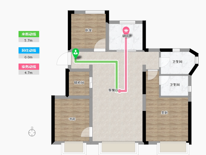 辽宁省-大连市-保利金地湖光山语-80.64-户型库-动静线