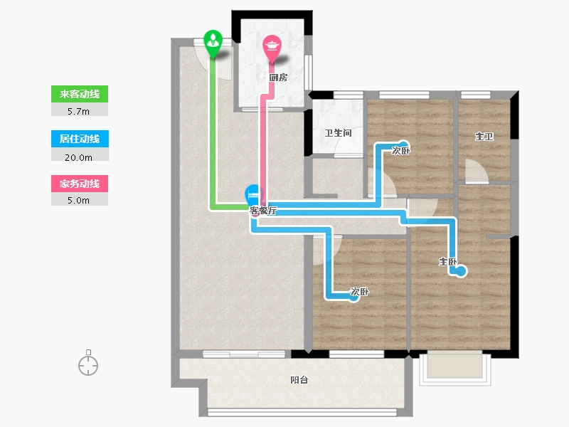 福建省-泉州市-金龙壹号-90.40-户型库-动静线