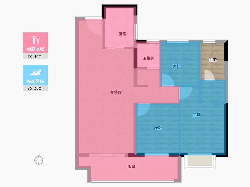 福建省-泉州市-金龙壹号-90.40-户型库-动静分区