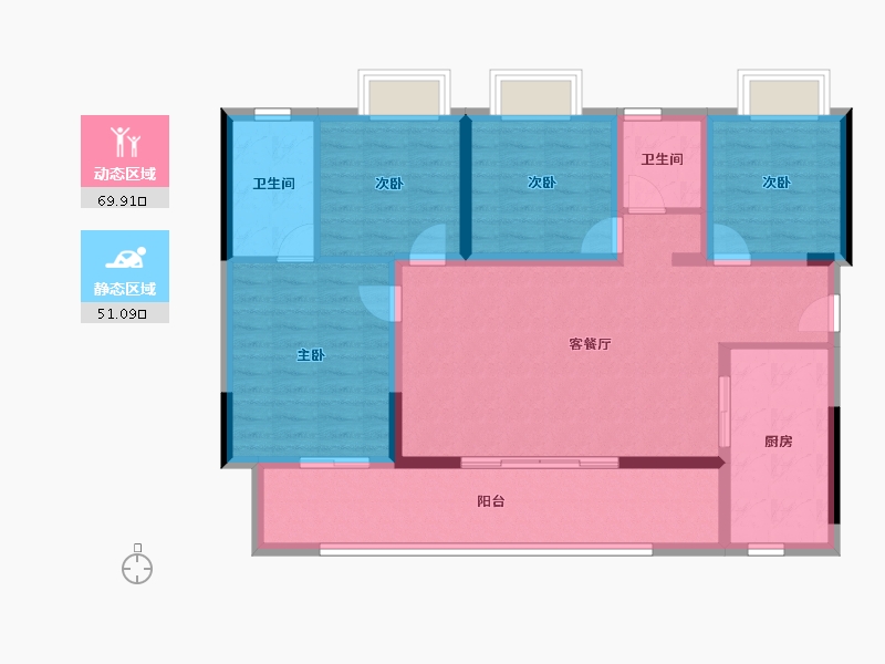 广东省-广州市-高科南园智谷-108.68-户型库-动静分区