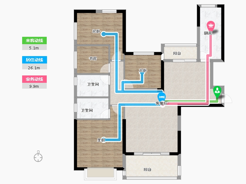 湖南省-长沙市-长沙恒大文化旅游城-114.56-户型库-动静线