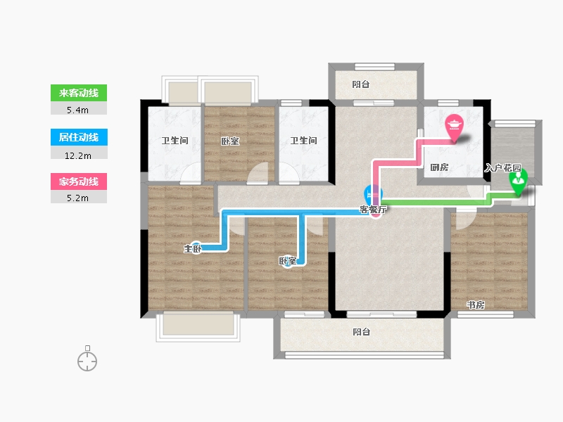 广东省-肇庆市-融创鼎湖府-102.12-户型库-动静线