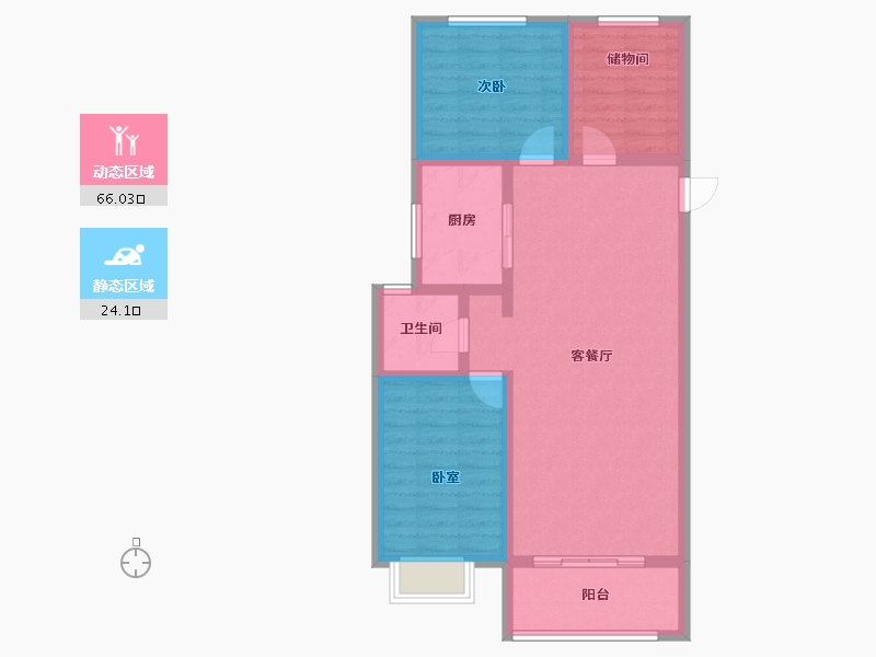 山西省-晋中市-辰兴颐郡-80.55-户型库-动静分区