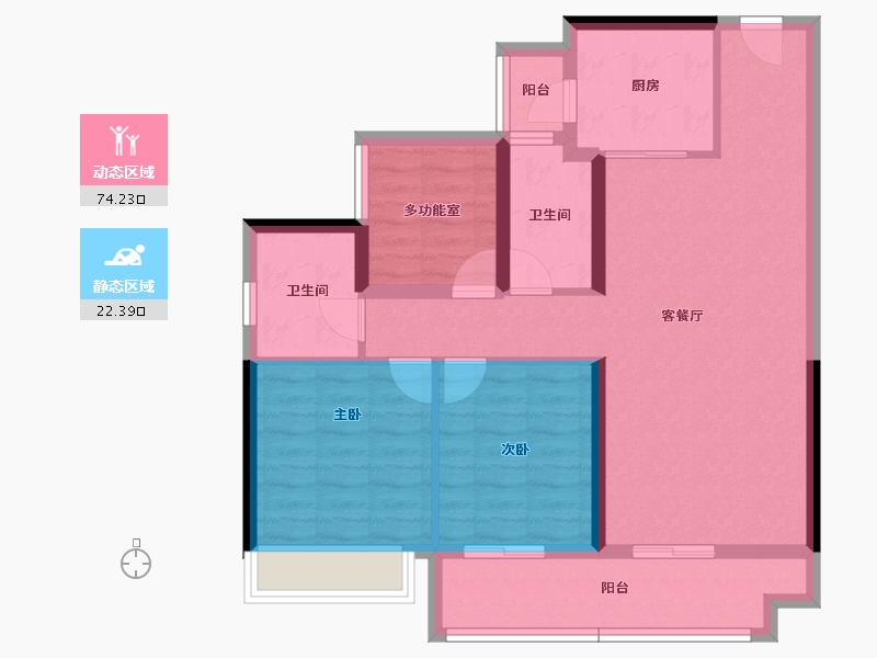 广东省-中山市-锦绣海湾城-86.04-户型库-动静分区