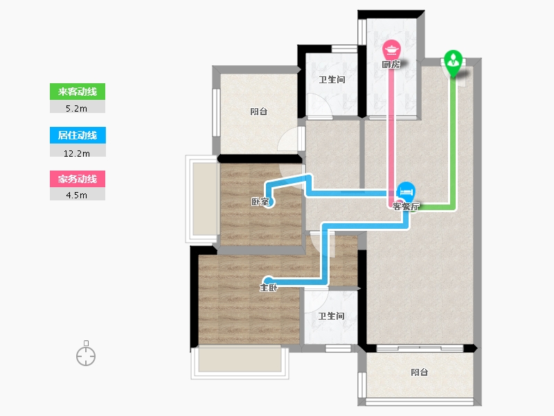 广东省-佛山市-保利紫山-73.01-户型库-动静线