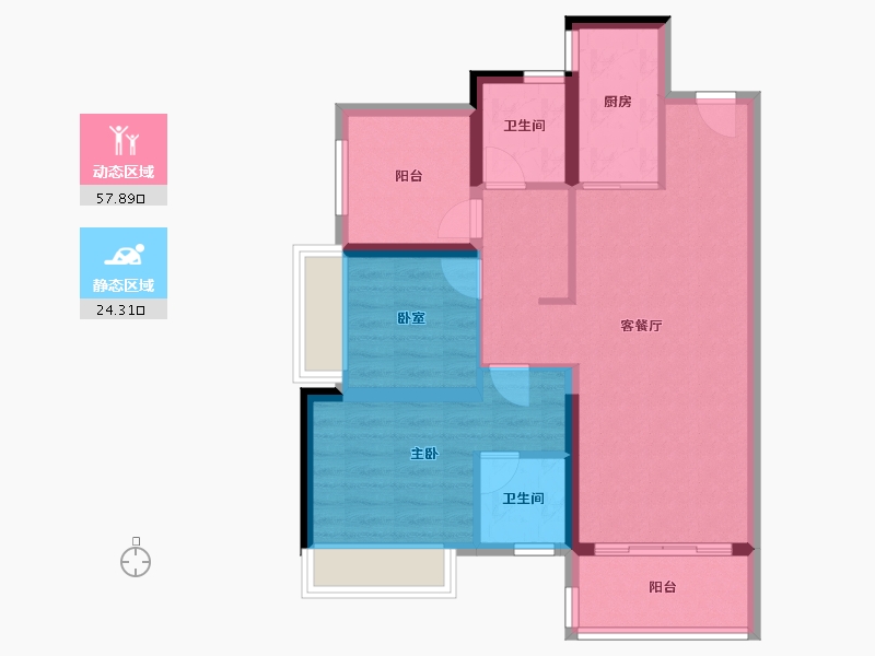 广东省-佛山市-保利紫山-73.01-户型库-动静分区