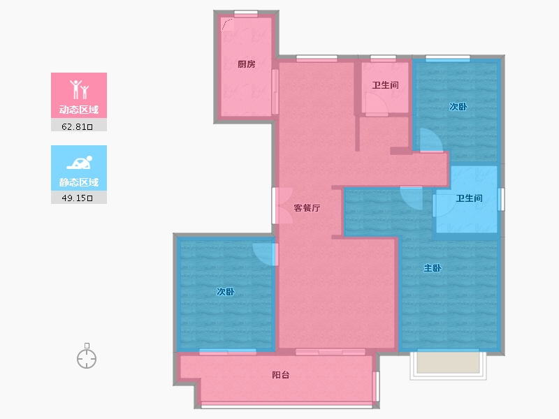 天津-天津市-东旭第一城-100.00-户型库-动静分区