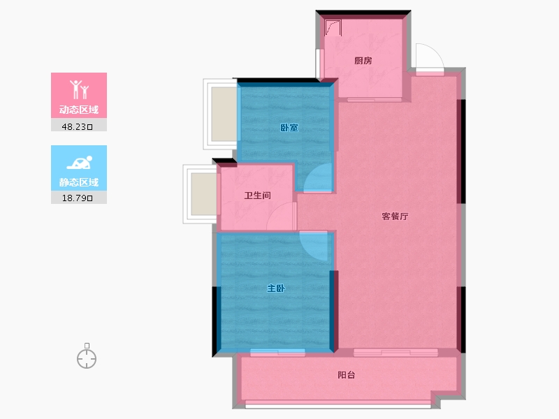 贵州省-贵阳市-贵阳恒大文化旅游城-60.00-户型库-动静分区