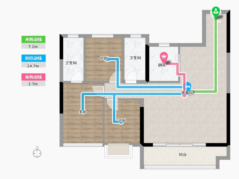 福建省-泉州市-建发映月-94.40-户型库-动静线