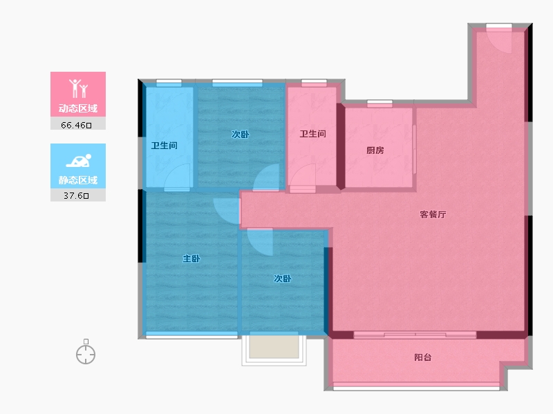 福建省-泉州市-建发映月-94.40-户型库-动静分区