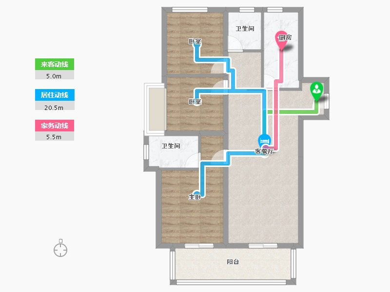 河南省-洛阳市-旭辉朗瑞·中央公园-80.00-户型库-动静线