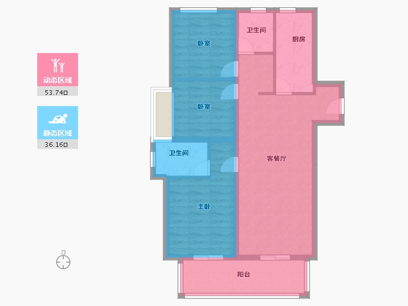 河南省-洛阳市-旭辉朗瑞·中央公园-80.00-户型库-动静分区