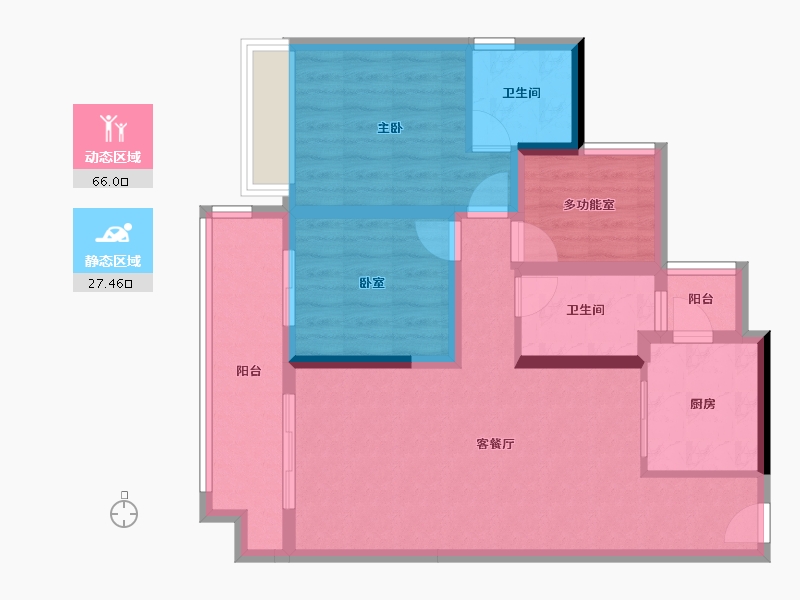 广东省-中山市-锦绣海湾城-82.64-户型库-动静分区