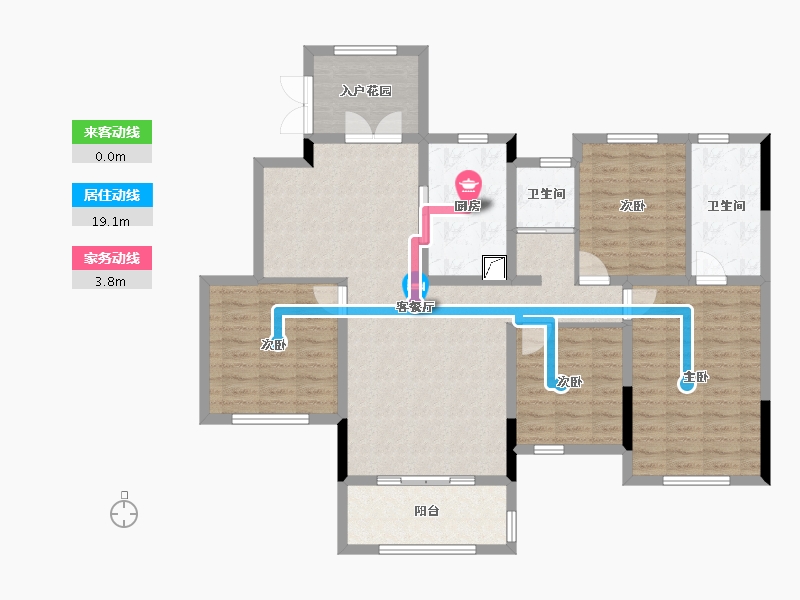 湖南省-长沙市-长房·宁都公馆-115.84-户型库-动静线