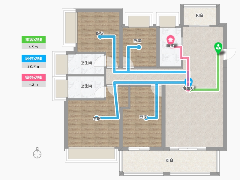 广东省-中山市-锦绣海湾城-104.25-户型库-动静线