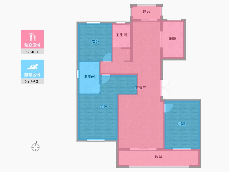 湖南省-长沙市-北辰中央公园(北辰辰玺)-111.99-户型库-动静分区